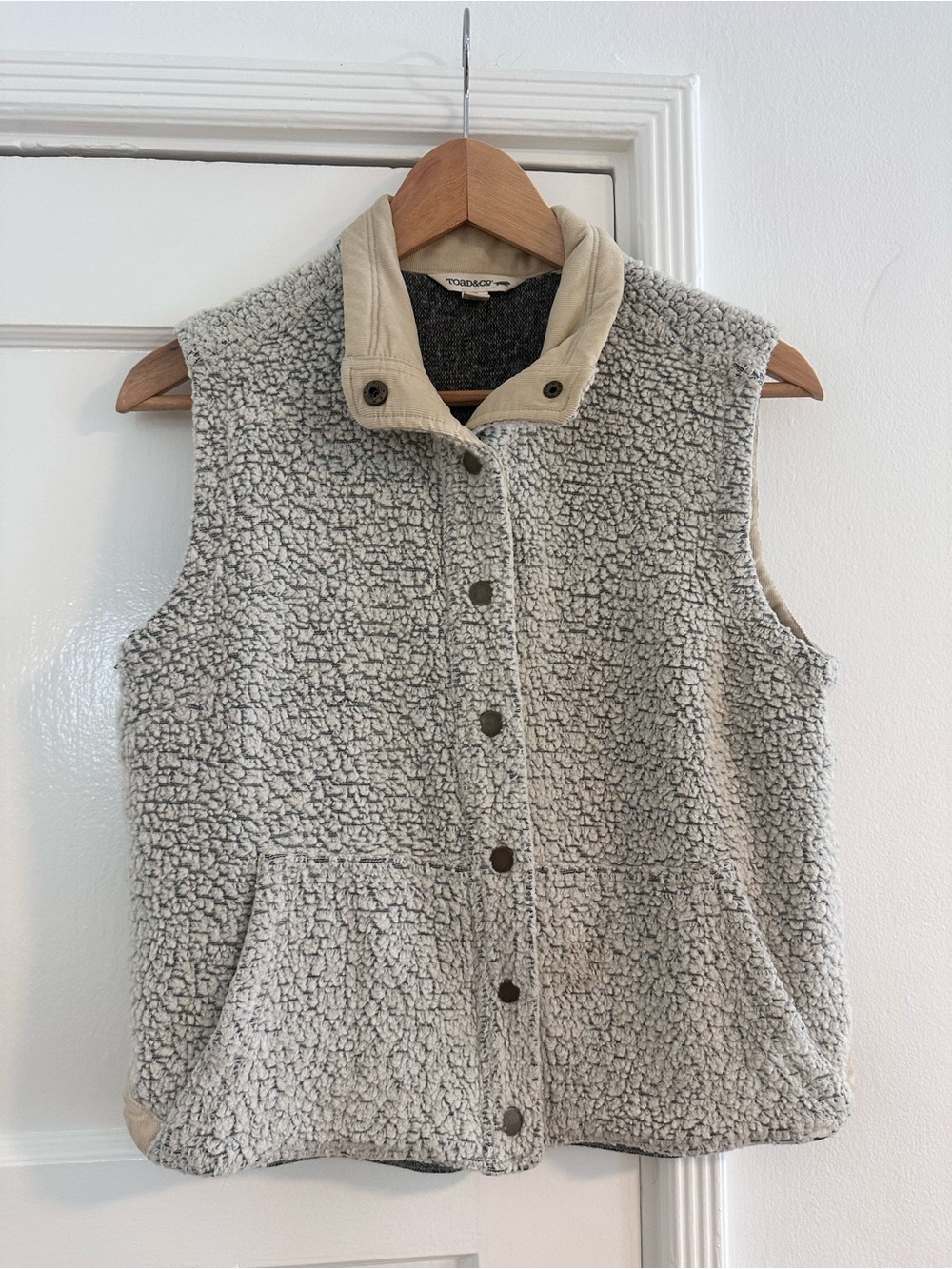 Toad&Co Light Gray Sherpa Vest